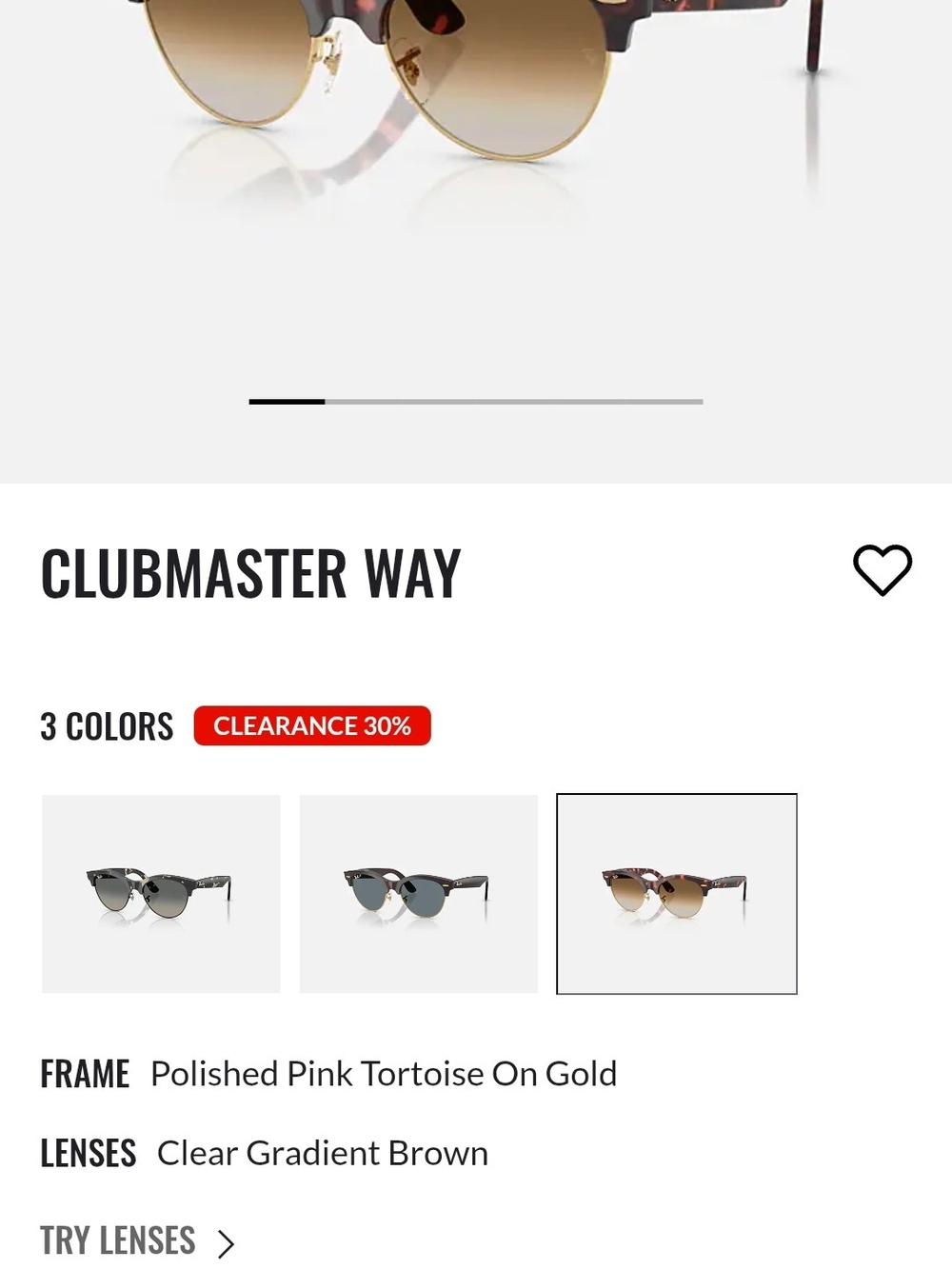 Clubmaster Way Sunglasses - Polished Pink Tortoise & Gold